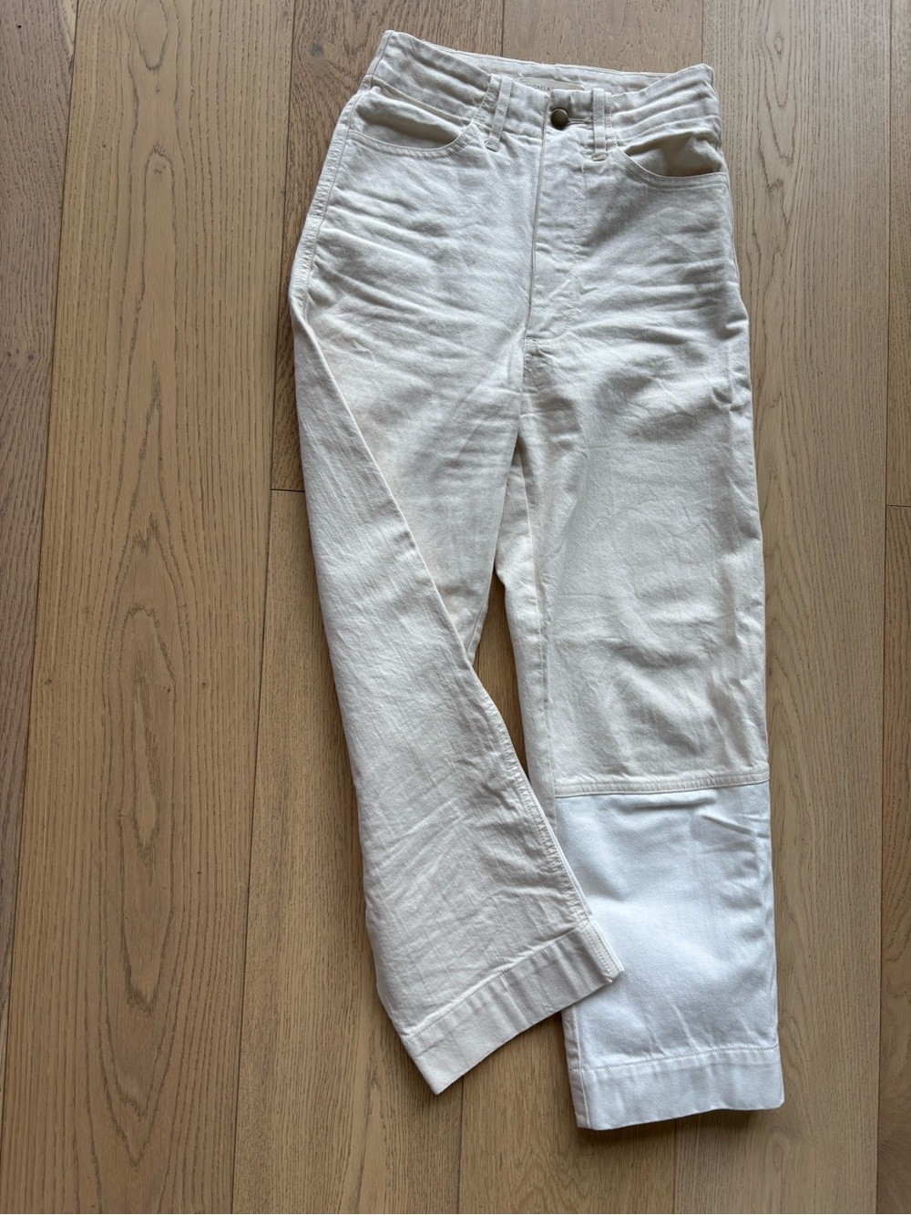 Micaela Greg Seamed Jean Ivory Patch XS - Picture 6 of 8